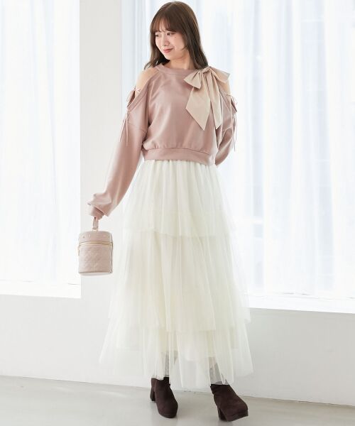 MAJESTIC LEGON / マジェスティックレゴン スウェット | オープンショルダーリボンスウェット | 詳細16