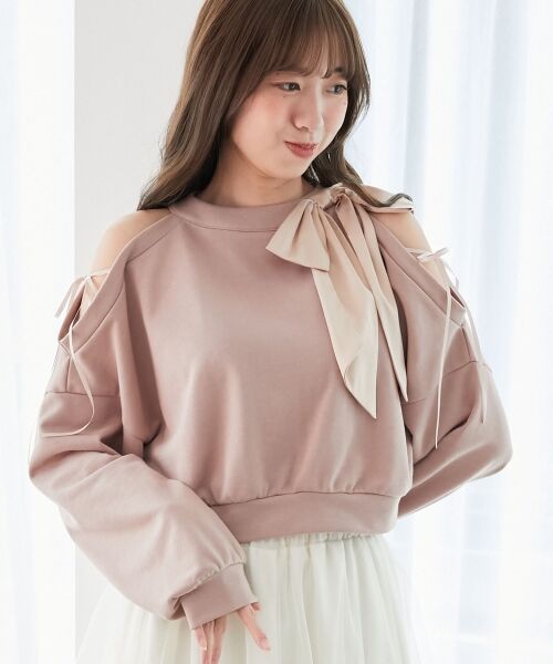 MAJESTIC LEGON / マジェスティックレゴン スウェット | オープンショルダーリボンスウェット | 詳細18