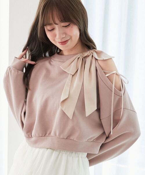 MAJESTIC LEGON / マジェスティックレゴン スウェット | オープンショルダーリボンスウェット | 詳細19