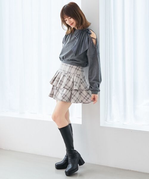 MAJESTIC LEGON / マジェスティックレゴン スウェット | オープンショルダーリボンスウェット | 詳細2