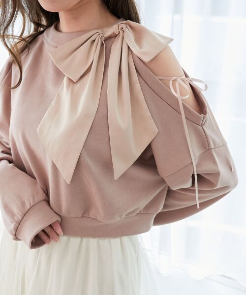 MAJESTIC LEGON / マジェスティックレゴン スウェット | オープンショルダーリボンスウェット | 詳細21