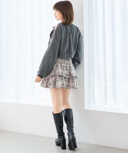 MAJESTIC LEGON / マジェスティックレゴン スウェット | オープンショルダーリボンスウェット | 詳細3