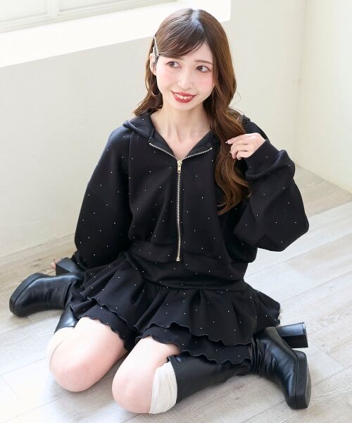 MAJESTIC LEGON / マジェスティックレゴン パーカー | ∞キラキララインストーンショートパーカー | 詳細25