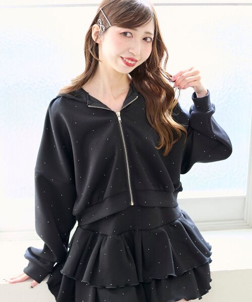 MAJESTIC LEGON / マジェスティックレゴン パーカー | ∞キラキララインストーンショートパーカー | 詳細26