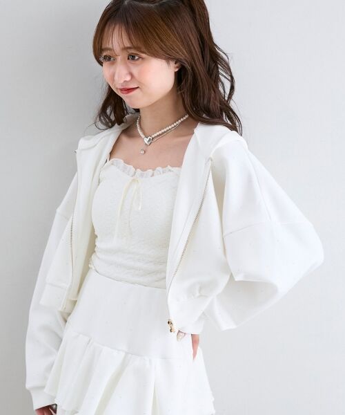 MAJESTIC LEGON / マジェスティックレゴン パーカー | ∞キラキララインストーンショートパーカー | 詳細5