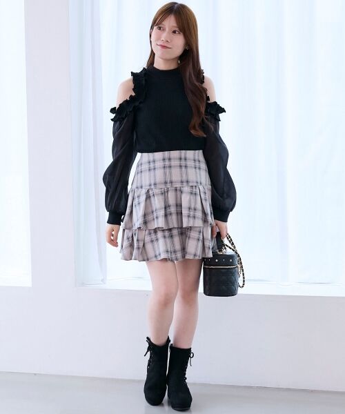 MAJESTIC LEGON / マジェスティックレゴン カットソー | オープンショルダーフリルカットトップス | 詳細15