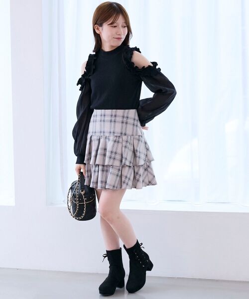 MAJESTIC LEGON / マジェスティックレゴン カットソー | オープンショルダーフリルカットトップス | 詳細16