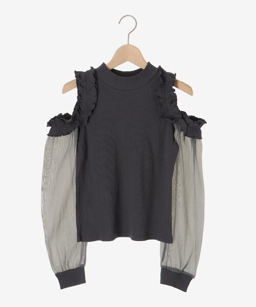 MAJESTIC LEGON / マジェスティックレゴン カットソー | オープンショルダーフリルカットトップス | 詳細23
