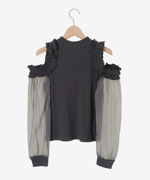 MAJESTIC LEGON / マジェスティックレゴン カットソー | オープンショルダーフリルカットトップス | 詳細25