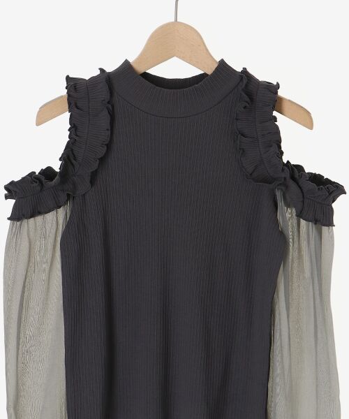 MAJESTIC LEGON / マジェスティックレゴン カットソー | オープンショルダーフリルカットトップス | 詳細26