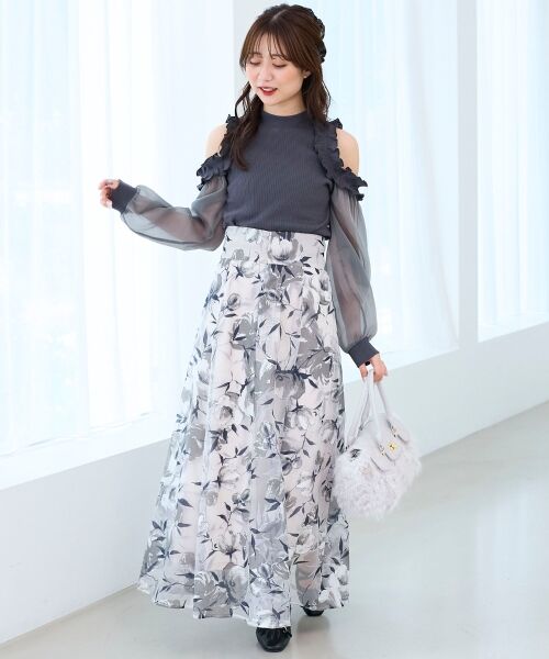 MAJESTIC LEGON / マジェスティックレゴン カットソー | オープンショルダーフリルカットトップス | 詳細8