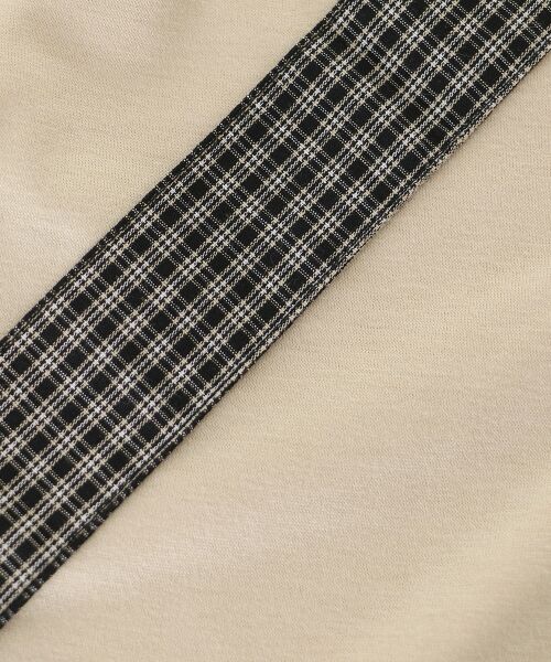 MAJESTIC LEGON / マジェスティックレゴン カットソー | 肩リボンチェックバイカラートップス | 詳細21