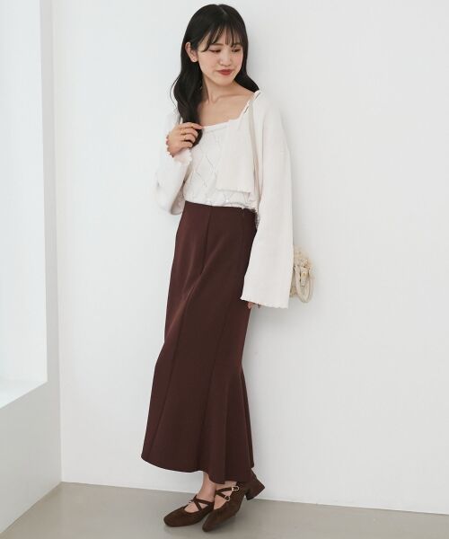 MAJESTIC LEGON / マジェスティックレゴン カーディガン・ボレロ | ダイヤ柄ビジューキャミセットカーデ | 詳細2