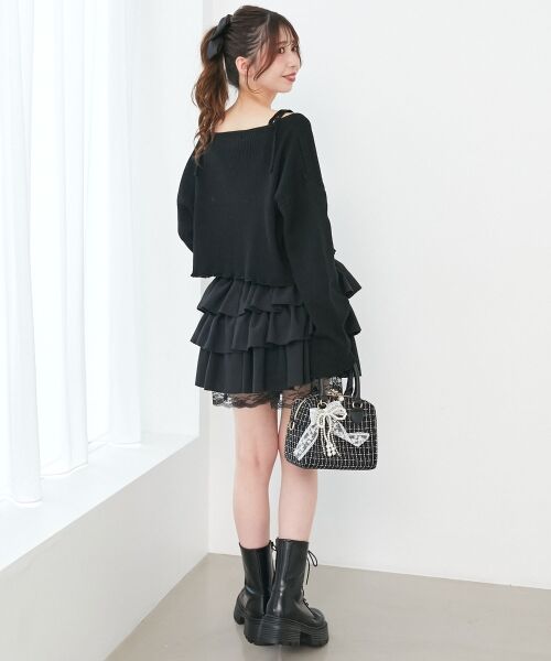 MAJESTIC LEGON / マジェスティックレゴン カーディガン・ボレロ | ダイヤ柄ビジューキャミセットカーデ | 詳細23