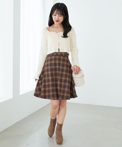 MAJESTIC LEGON / マジェスティックレゴン カーディガン・ボレロ | ビジューチェーンキャミセットカーデ | 詳細1