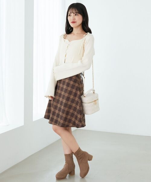 MAJESTIC LEGON / マジェスティックレゴン カーディガン・ボレロ | ビジューチェーンキャミセットカーデ | 詳細2