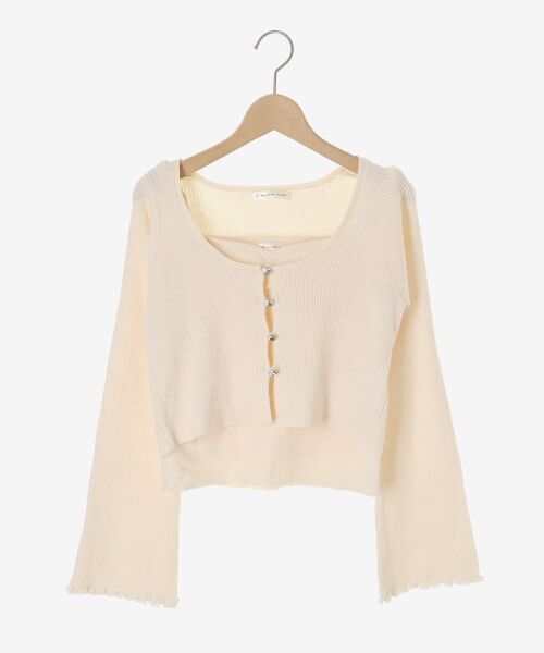 MAJESTIC LEGON / マジェスティックレゴン カーディガン・ボレロ | ビジューチェーンキャミセットカーデ | 詳細29