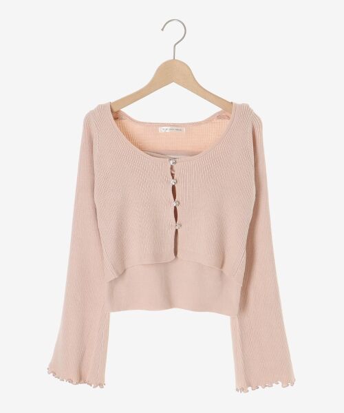 MAJESTIC LEGON / マジェスティックレゴン カーディガン・ボレロ | ビジューチェーンキャミセットカーデ | 詳細30