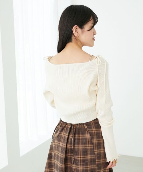 MAJESTIC LEGON / マジェスティックレゴン カーディガン・ボレロ | ビジューチェーンキャミセットカーデ | 詳細6