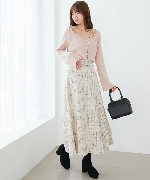 MAJESTIC LEGON / マジェスティックレゴン カーディガン・ボレロ | ビジューチェーンキャミセットカーデ | 詳細9