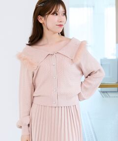 MAJESTIC LEGON / マジェスティックレゴン ニット・セーター | フェイクファー付きキラキラ襟ニット