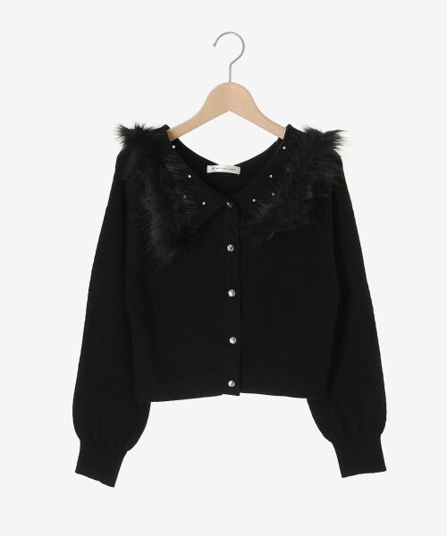 MAJESTIC LEGON / マジェスティックレゴン ニット・セーター | フェイクファー付きキラキラ襟ニット | 詳細24