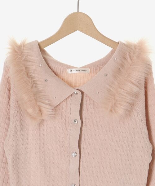 MAJESTIC LEGON / マジェスティックレゴン ニット・セーター | フェイクファー付きキラキラ襟ニット | 詳細26