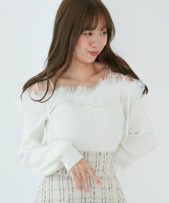 MAJESTIC LEGON / マジェスティックレゴン ニット・セーター | チェーン付きフェイクファーニット