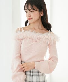 MAJESTIC LEGON / マジェスティックレゴン ニット・セーター | チェーン付きフェイクファーニット