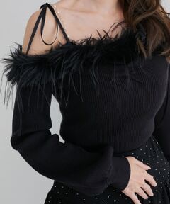 MAJESTIC LEGON / マジェスティックレゴン ニット・セーター | チェーン付きフェイクファーニット