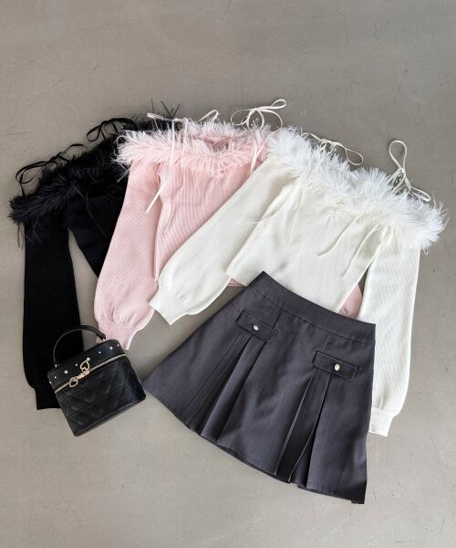 MAJESTIC LEGON / マジェスティックレゴン ニット・セーター | チェーン付きフェイクファーニット | 詳細1