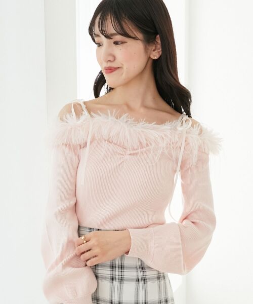 MAJESTIC LEGON / マジェスティックレゴン ニット・セーター | チェーン付きフェイクファーニット | 詳細14