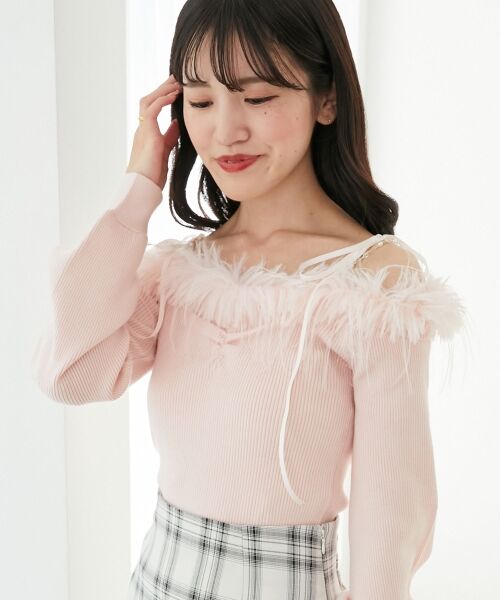 MAJESTIC LEGON / マジェスティックレゴン ニット・セーター | チェーン付きフェイクファーニット | 詳細15