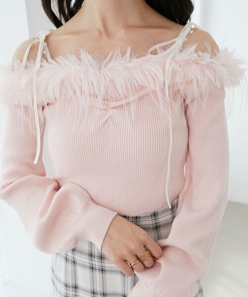 MAJESTIC LEGON / マジェスティックレゴン ニット・セーター | チェーン付きフェイクファーニット | 詳細17