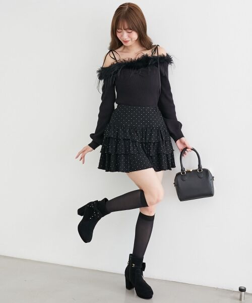 MAJESTIC LEGON / マジェスティックレゴン ニット・セーター | チェーン付きフェイクファーニット | 詳細19