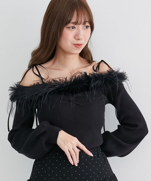 MAJESTIC LEGON / マジェスティックレゴン ニット・セーター | チェーン付きフェイクファーニット | 詳細21