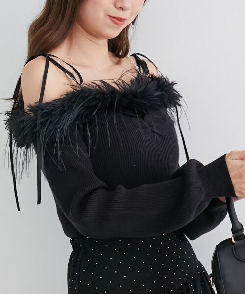 MAJESTIC LEGON / マジェスティックレゴン ニット・セーター | チェーン付きフェイクファーニット | 詳細22