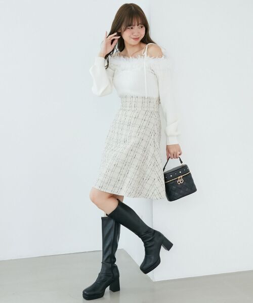 MAJESTIC LEGON / マジェスティックレゴン ニット・セーター | チェーン付きフェイクファーニット | 詳細3