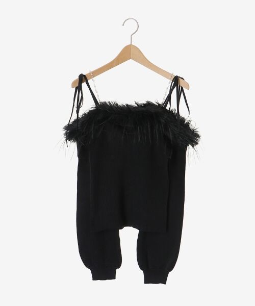 MAJESTIC LEGON / マジェスティックレゴン ニット・セーター | チェーン付きフェイクファーニット | 詳細30