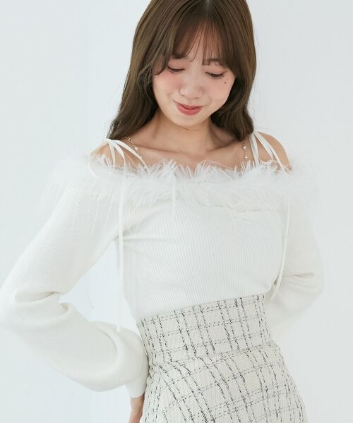 MAJESTIC LEGON / マジェスティックレゴン ニット・セーター | チェーン付きフェイクファーニット | 詳細6