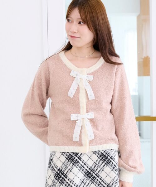 MAJESTIC LEGON / マジェスティックレゴン カーディガン・ボレロ | キラキラベロアリボンカーディガン | 詳細11