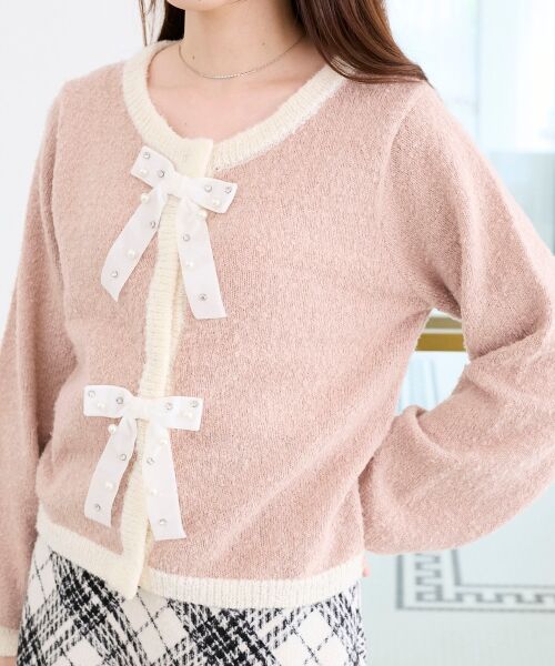 MAJESTIC LEGON / マジェスティックレゴン カーディガン・ボレロ | キラキラベロアリボンカーディガン | 詳細13