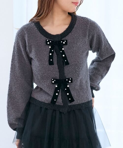 MAJESTIC LEGON / マジェスティックレゴン カーディガン・ボレロ | キラキラベロアリボンカーディガン | 詳細17