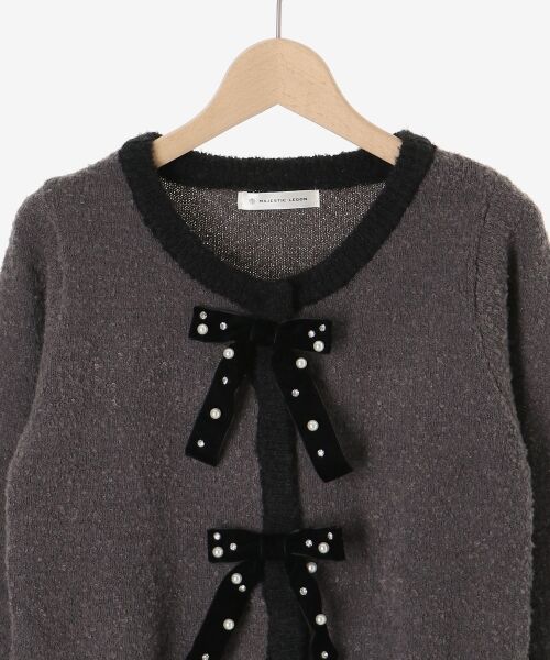 MAJESTIC LEGON / マジェスティックレゴン カーディガン・ボレロ | キラキラベロアリボンカーディガン | 詳細25