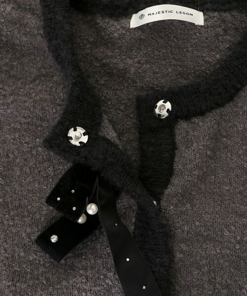 MAJESTIC LEGON / マジェスティックレゴン カーディガン・ボレロ | キラキラベロアリボンカーディガン | 詳細27
