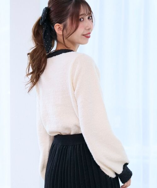 MAJESTIC LEGON / マジェスティックレゴン カーディガン・ボレロ | キラキラベロアリボンカーディガン | 詳細6