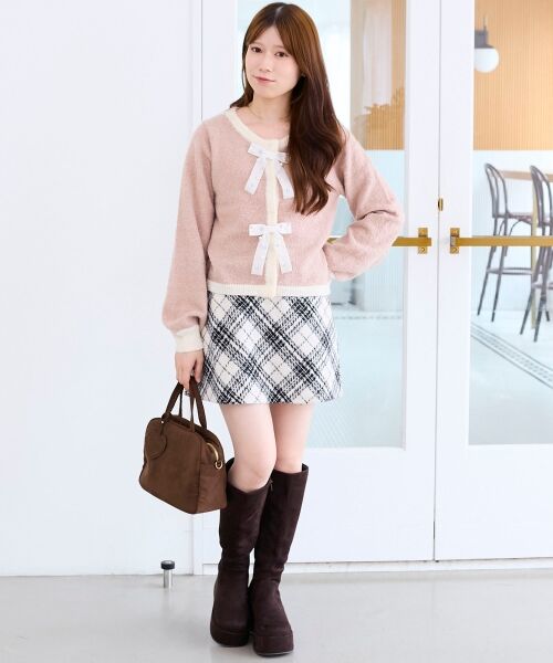 MAJESTIC LEGON / マジェスティックレゴン カーディガン・ボレロ | キラキラベロアリボンカーディガン | 詳細8