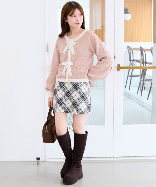 MAJESTIC LEGON / マジェスティックレゴン カーディガン・ボレロ | キラキラベロアリボンカーディガン | 詳細9