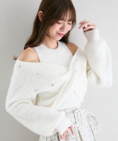 MAJESTIC LEGON / マジェスティックレゴン ニット・セーター | オープンショルダーカシュクールニット