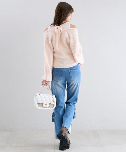 MAJESTIC LEGON / マジェスティックレゴン ニット・セーター | オープンショルダーカシュクールニット | 詳細10